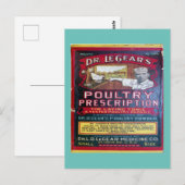 Quack Medicine Cure Oude  Kip Tonic Briefkaart (Voorkant / Achterkant)