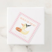 Quack of Treat Duck Cute Pink Halloween Kinderen Bedankjes Labels (In situ)