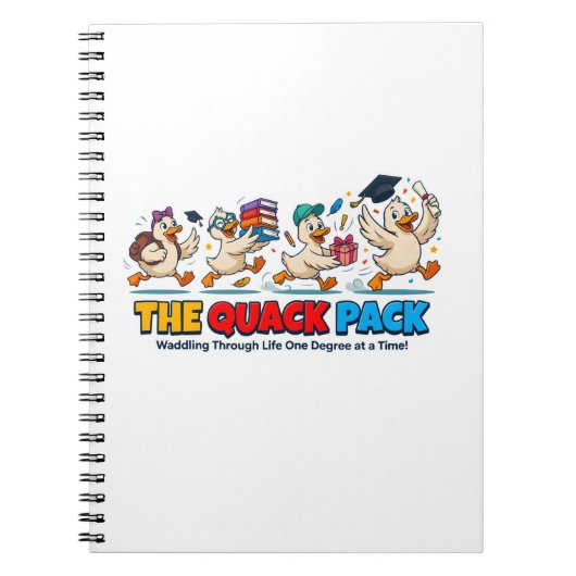 Quack Pack Eend Afstudeerhumor Notitieboek (Voorkant)