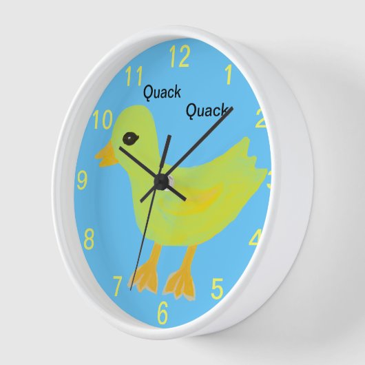 Quack Quack Yellow Rubber Ducky Kinder wandklok (Hoek)