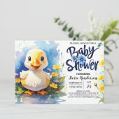 Quack-tastic Baby shower Magische uitnodiging (Staand voorkant)