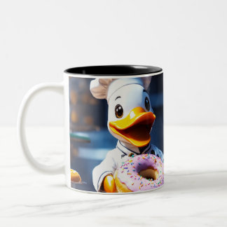 Quack-Up Brew: een motto van Donald Delight Tweekleurige Koffiemok