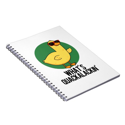 Quackalackin Funny Duck Pun Notitieboek (Rechterzijde)