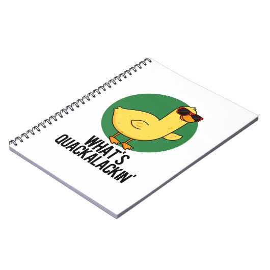 Quackalackin Funny Duck Pun Notitieboek (Linkerzijde)
