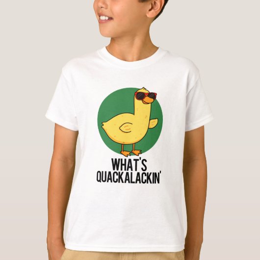 Quackalackin Funny Duck Pun T-shirt (Voorkant)