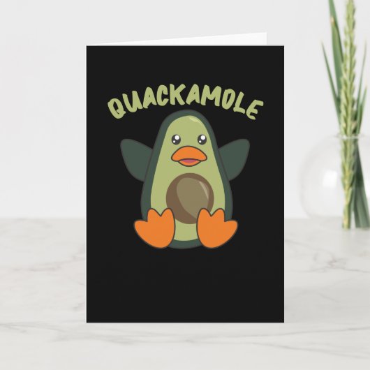 Quackamole Sweet Avocado Duck Pun Avocados Kaart (Voorkant)