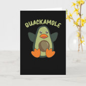 Quackamole Sweet Avocado Duck Pun Avocados Kaart (Gele Bloem)