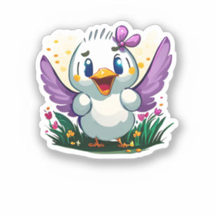 Quackin' Cute Sticker