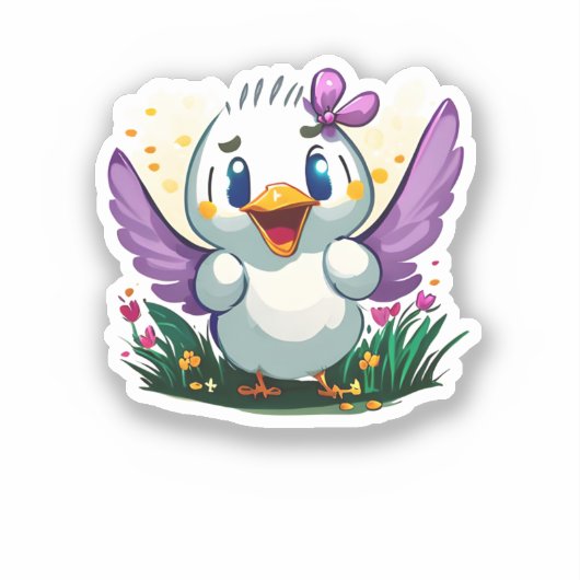 Quackin' Cute Sticker (Voorkant)