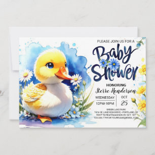 Quacking Blue Baby shower Kaart