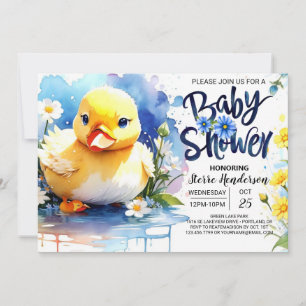 Quacking Duck Custom Baby shower Kaart