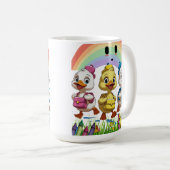 "Quacking into Kindergarten!" – Cute Duck Back-to- Koffiemok (Voorkant rechts)