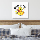 Quacktastic Rubber Duck Cartoon Canvas Print (Insitu (Slaapkamer))