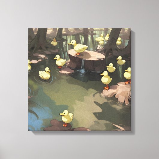 Quacktastische wateren (AI) Canvas Afdruk (Voorkant)