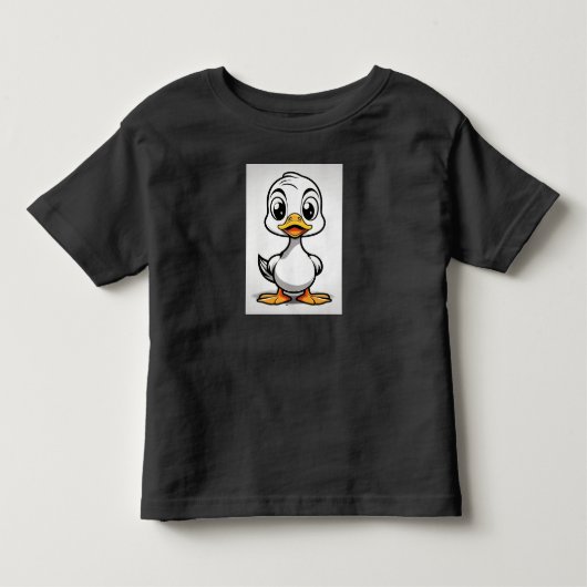 Quacky Cutie: Duck kleurplaat Kinder Shirts (Voorkant)