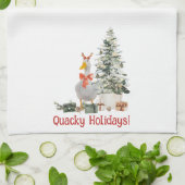 Quacky Feestdagen feestelijke Schattigee eend Theedoek (Gevouwen)