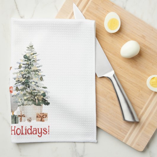 Quacky Feestdagen feestelijke Schattigee eend Theedoek (Quarter Fold)