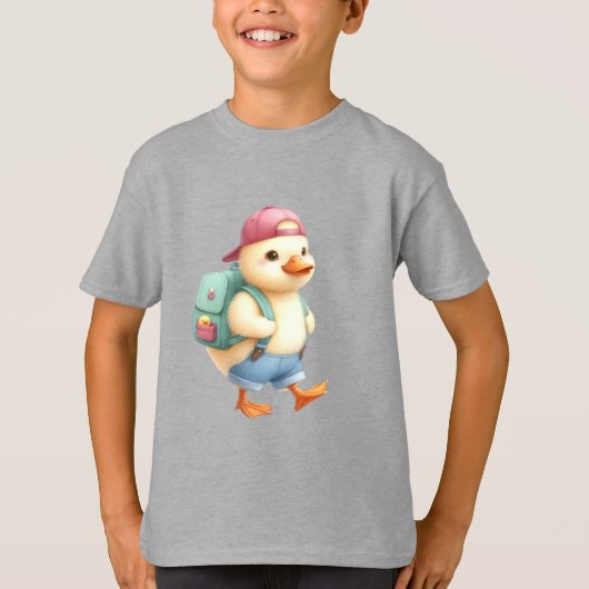 Quacky Terug naar School Boy's T-Shirt (Voorkant)