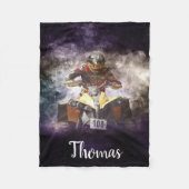 Quad 4 Wheeler ATV Motocross Racing Personalized Fleece Deken (Voorkant)