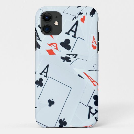 Quad Aces Poker Cards Pattern Case-Mate iPhone Case (Achterkant)