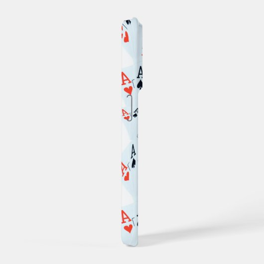 Quad Aces Poker Cards Pattern, iPhone Hoesje (Rechterkant)