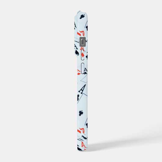 Quad Aces Poker Cards Pattern, iPhone Hoesje (Linkerkant)