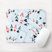 Quad Aces Poker Cards Pattern Muismat (Met muis)