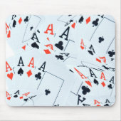 Quad Aces Poker Cards Pattern Muismat (Voorkant)