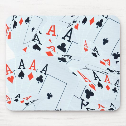Quad Aces Poker Cards Pattern Muismat (Voorkant)