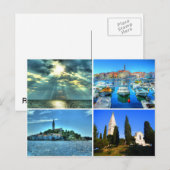 Quad afbeelding van Rovinj Briefkaart (Voorkant / Achterkant)