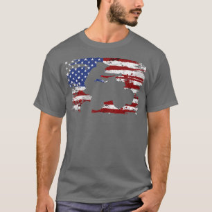 Quad Amerikaanse Vlag Vier Wieler  T-shirt