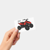 Quad ATV-cartoonillustratie Badge (Handheld)