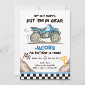 Quad ATV Dirt Track Off Road Racing Boy Birthday Kaart (Voorkant)