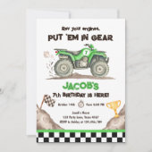 Quad ATV Dirt Track Off Road Racing Boy Birthday Kaart (Voorkant)
