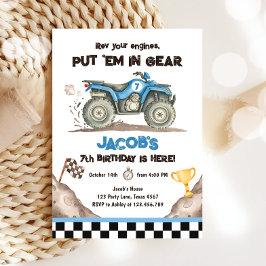 Quad ATV Dirt Track Off Road Racing Boy Birthday Kaart