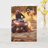 Quad ATV Off-Road Voertuig Verjaardag Vader Kaart (Gele Bloem)