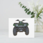 quad bike - atv briefkaart (Staand voorkant)