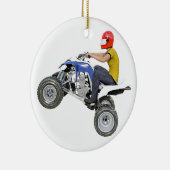 Quad Bike ATV in Side Profile Keramisch Ornament (Rechts)