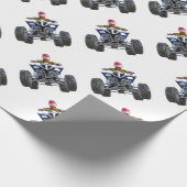 Quad Bike ATV Popping a Wheelie to Front Cadeaupapier (Hoek)