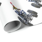 Quad Bike ATV Popping a Wheelie to Front Cadeaupapier (Rol Hoek)