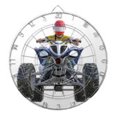 Quad Bike ATV Popping a Wheelie to Front Dartbord (Voorkant)