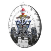 Quad Bike ATV Popping a Wheelie to Front Dartbord (Voorkant Rechts)