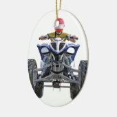 Quad Bike ATV Popping a Wheelie to Front Keramisch Ornament (Links)