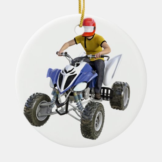 Quad Bike ATV Voorzijde Keramisch Ornament (Voorkant)