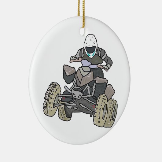 Quad Biking Keramisch Ornament (Rechts)