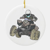 Quad Biking Keramisch Ornament (Achterkant)