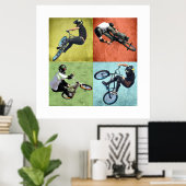Quad BMX, Copyright Karen J Williams Poster (Thuiskantoor)
