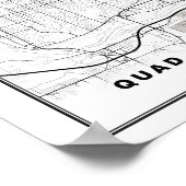 Quad Cities-kaart Poster (Hoek)