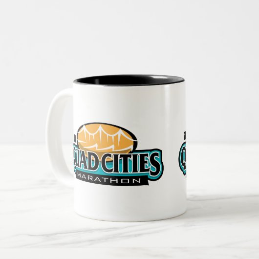 Quad Cities Marathon Tweekleurige Koffiemok (Voorkant links)
