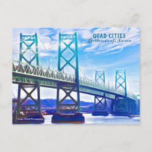 Quad Cities USA-ansichtkaart Briefkaart